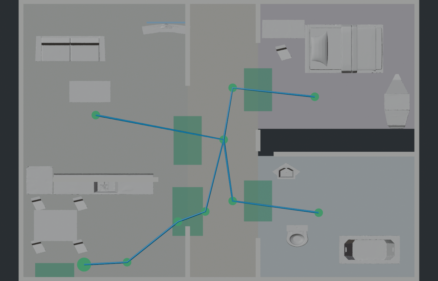 AI 生成的公寓 3D 场景预览
